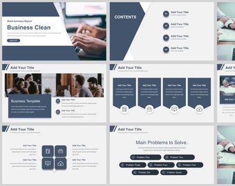 Minimal Blue Business PowerPoint Template