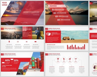 Minimal Magazine Style Business PowerPoint Template