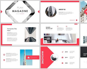 Minimal Magazine Style Business PowerPoint Template
