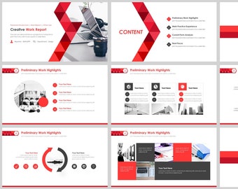 Red Minimal Business Report Template