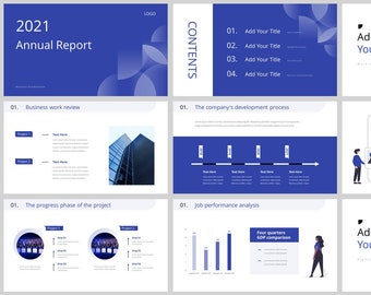 Minimal Business  Annual Report PowerPoint Template