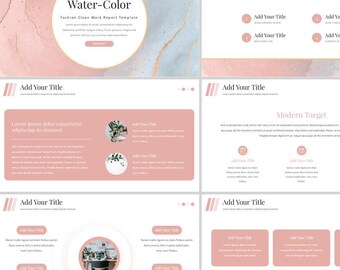 Modern Clean Water Color Style PowerPoint Template