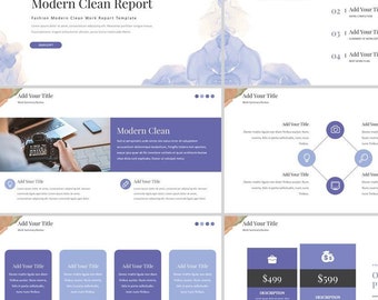 Minimal Water-color Clean PowerPoint Template