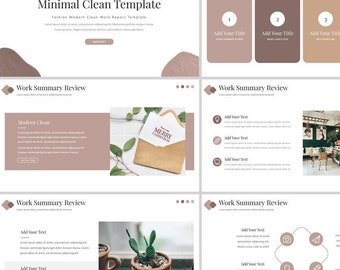 Minimal Clean Business Report PowerPoint Template