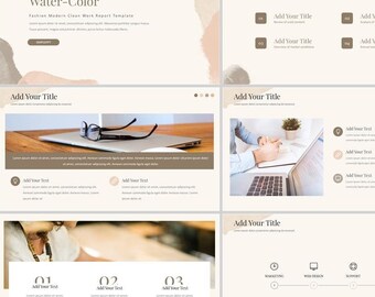 Modern Clean Water Color Style PowerPoint Template