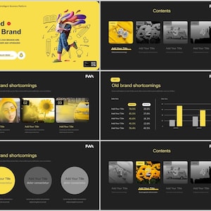 Yellow Black Internet Clean Business PowerPoint Template
