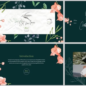 Minimal Modern Clean Water Color Plants Report PowerPoint Template