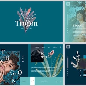 Minimal Modern Clean Water Color Plants Report PowerPoint Template