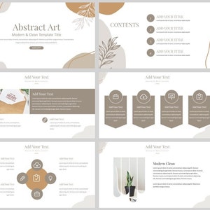 Minimal Modern Clean Style Powerpoint Template - Etsy