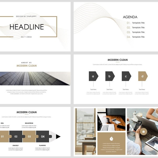 Minimal Business Annual Report PowerPoint Template