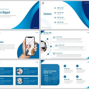 Minimal Blue Business PowerPoint Template