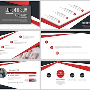Modello di PowerPoint aziendale in stile rivista minimo