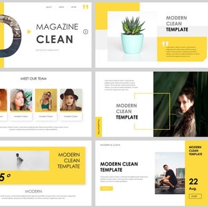 Modello di PowerPoint Minimal Magazine Style Business