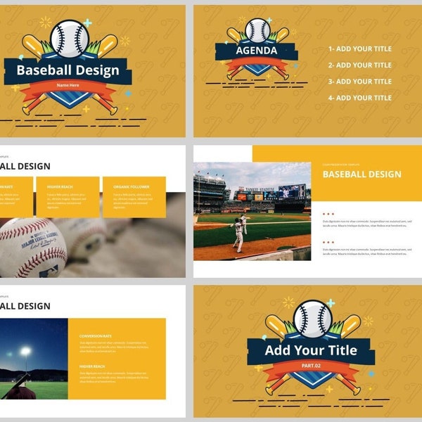 Baseball  Magazine Style PowerPoint Template