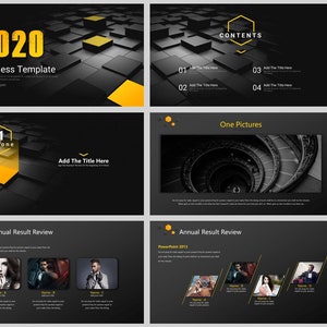Modello di PowerPoint Black Diamond Business Report
