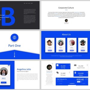 Modello di PowerPoint Minimal Magazine Style Business