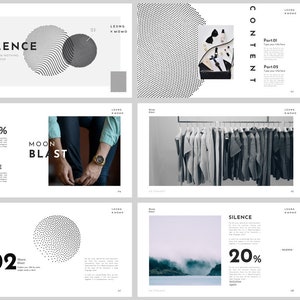 Black & White Magazine Style PowerPoint Template