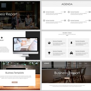 Modello di PowerPoint Business In stile Rivista In bianco e nero