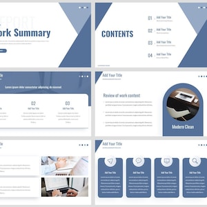 Minimal Blue Business PowerPoint Template