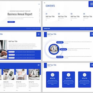 Minimal Blue Business PowerPoint-sjabloon