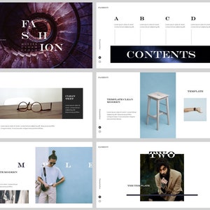 Minimal  Magazine Style Fashion PowerPoint Template
