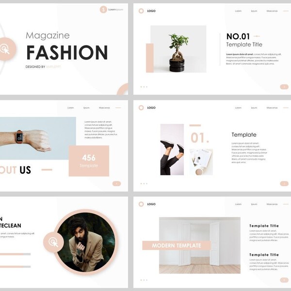 Minimal Magazine Style PowerPoint Template