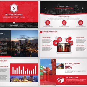 Modello di PowerPoint Minimal Magazine Style Business
