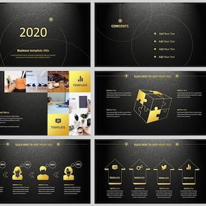 Black Golden Business PowerPoint Template
