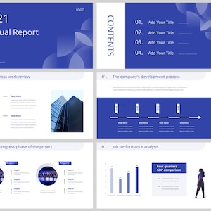 Minimal Business  Annual Report PowerPoint Template