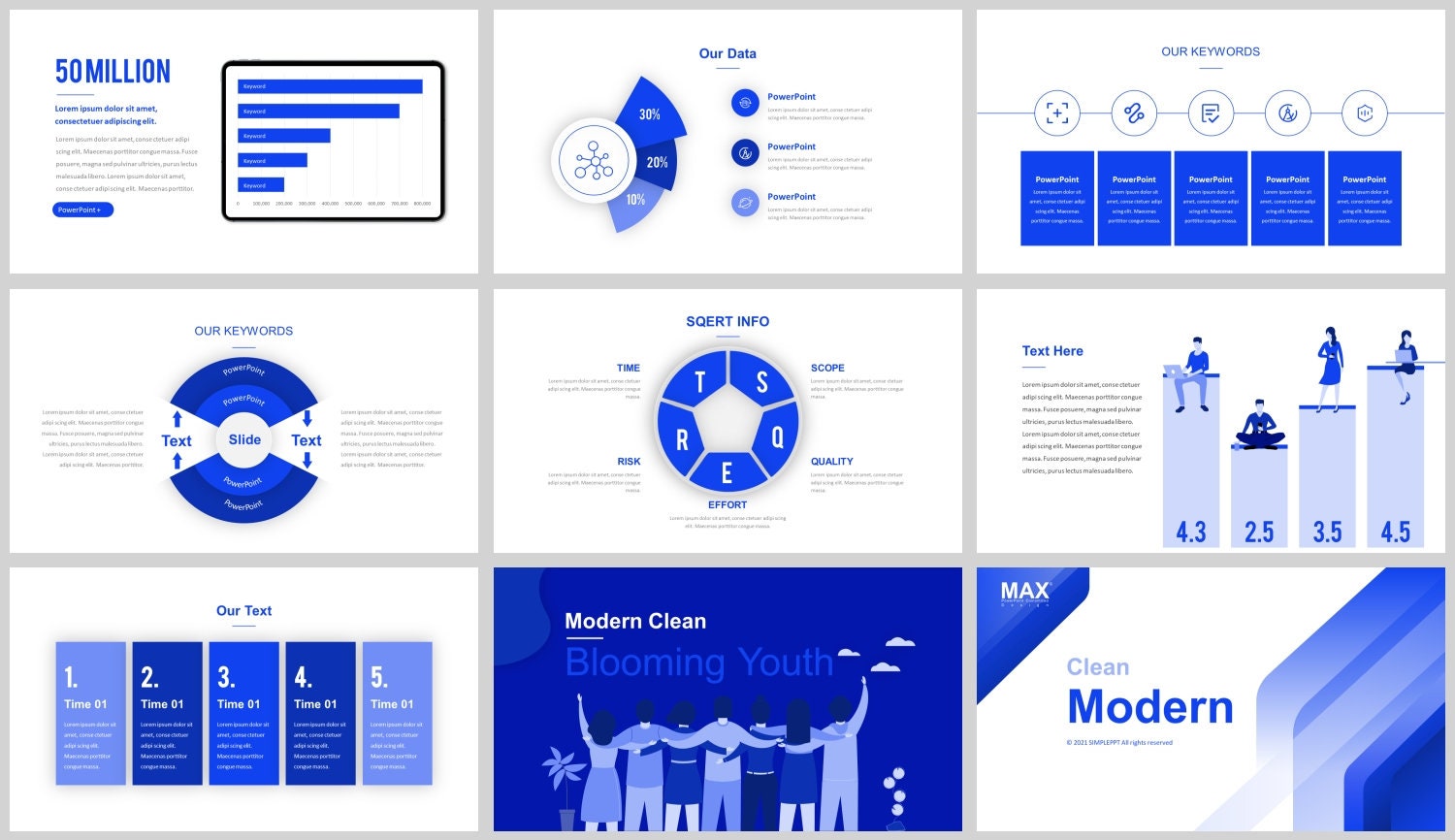 Modern Clean Business Plan Powerpoint Template - Etsy