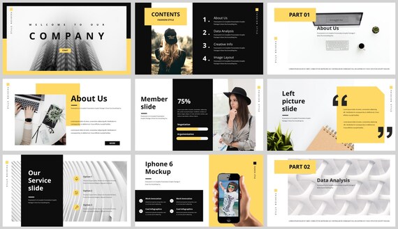 Magazine Layout Powerpoint Template