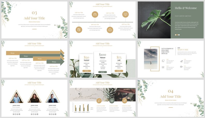 Minimal Modern Clean Business Powerpoint Template - Etsy