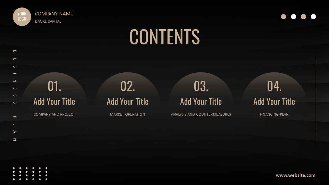 Black Gold Business Plan Powerpoint Template - Etsy