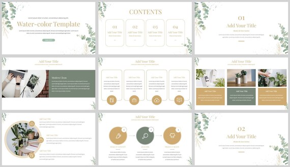 Minimal Modern Clean Business Powerpoint Template | Etsy