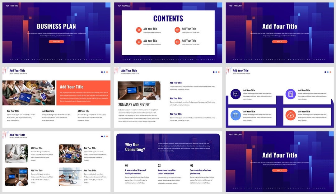 Modern Clean Business Plan Powerpoint Template - Etsy