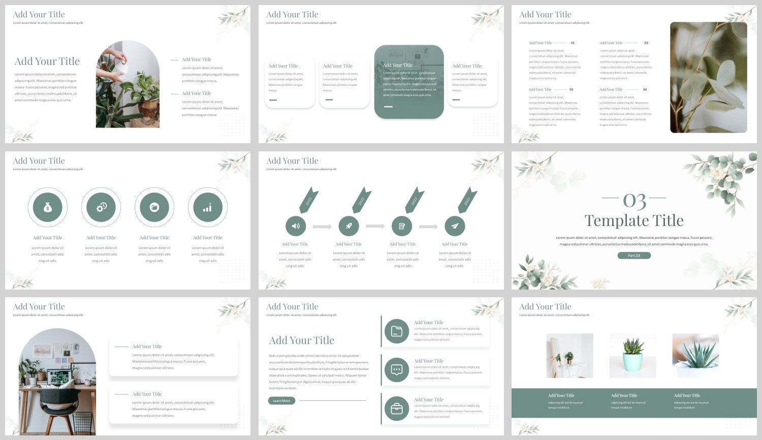 Minimal Clean Report Powerpoint Template - Etsy