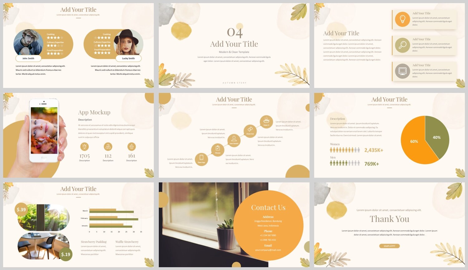 Minimal Modern Clean Style Powerpoint Template - Etsy