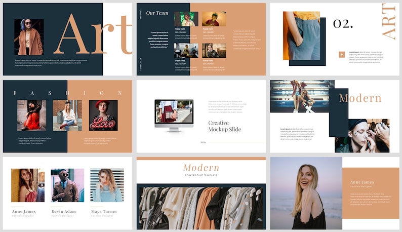 Fashion Magazine Style Powerpoint Template - Etsy