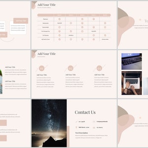 Minimal Retro Clean Summary Powerpoint Template - Etsy