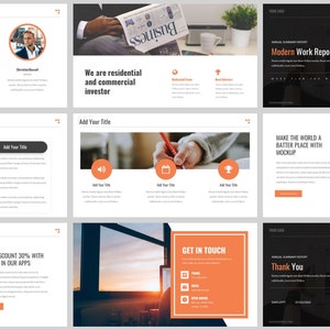 Minimal Clean Business Powerpoint Template - Etsy