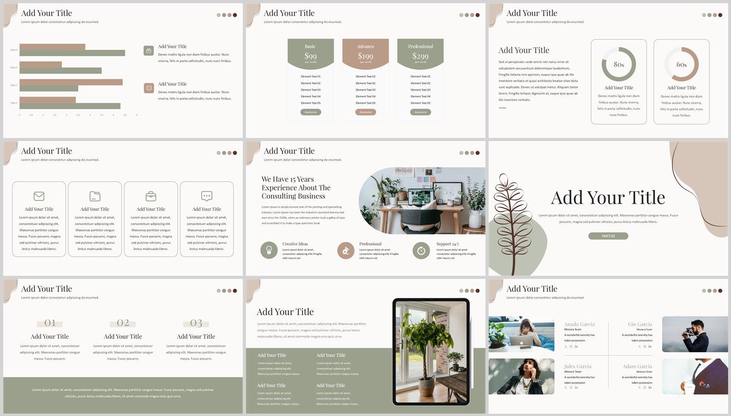 Minimal Modern Clean Report Powerpoint Template - Etsy