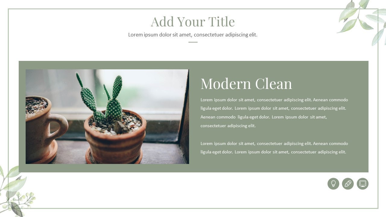 Minimal Clean Report Powerpoint Template - Etsy