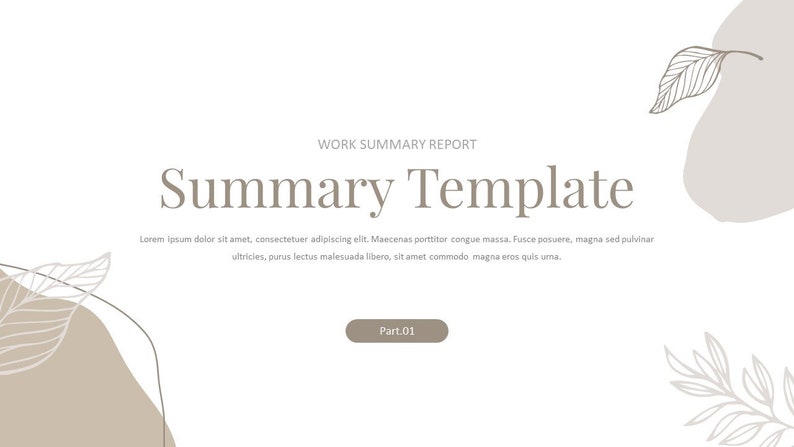 Minimal Clean Report Powerpoint Template - Etsy