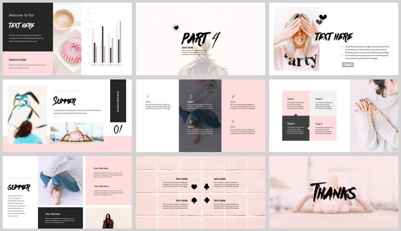 Minimal Magazine Style Clean Powerpoint Template - Etsy