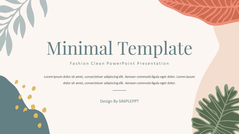 Minimal Clean Report Powerpoint Template - Etsy
