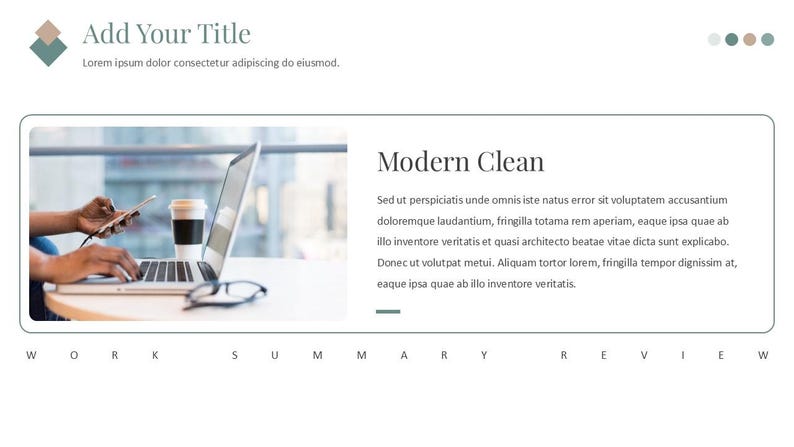 Minimal Modern Clean Report Powerpoint Template - Etsy