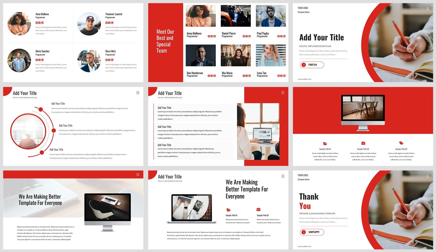 Minimal Modern Clean Business Powerpoint Template - Etsy