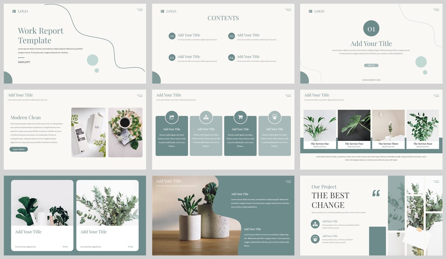 Minimal Modern Clean Business Powerpoint Template - Etsy UK