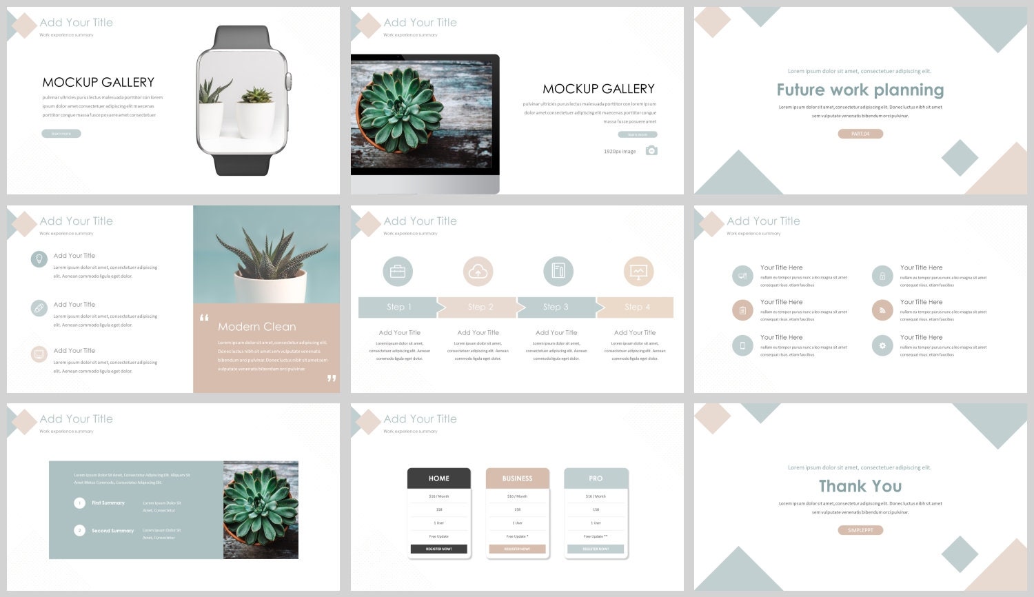 Minimal Modern Clean Business Powerpoint Template - Etsy