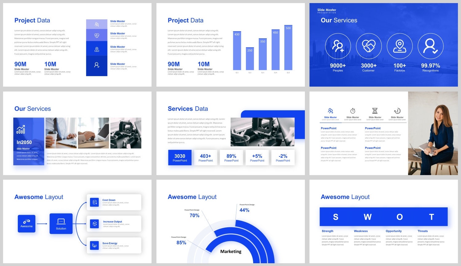 Modern Clean Business Plan Powerpoint Template - Etsy